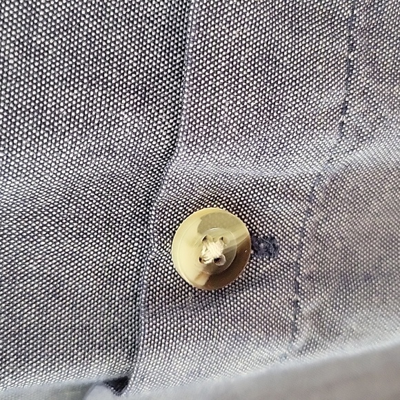 Ezekiel short sleeve button up, blue, size L - Picture 3 of 6